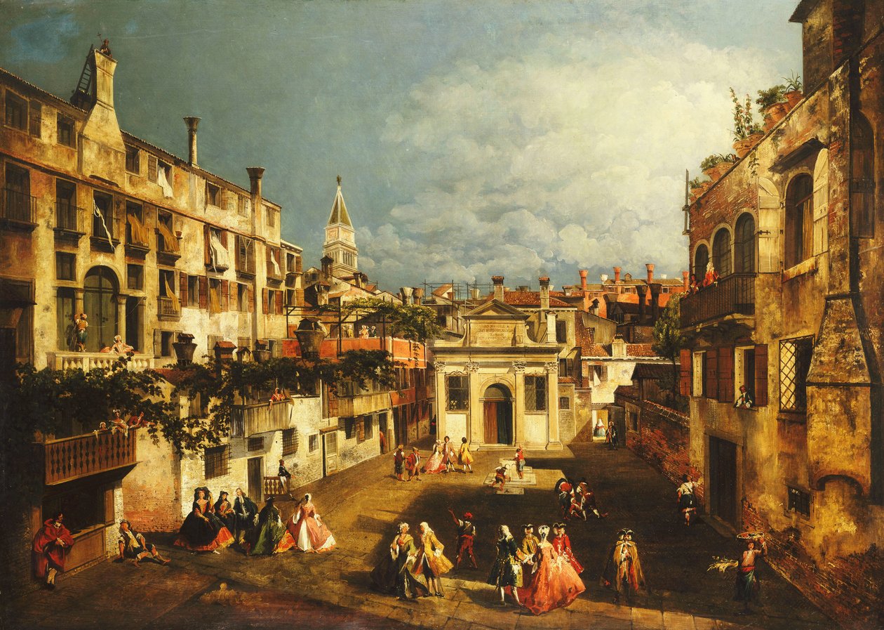 O Campo San Gallo, Veneza, c.1740s de Michele Marieschi