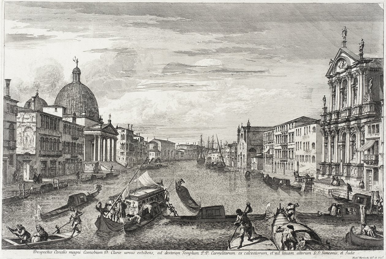 O Grande Canal entre San Simeone Piccolo e Santa Chiara de Michele Marieschi