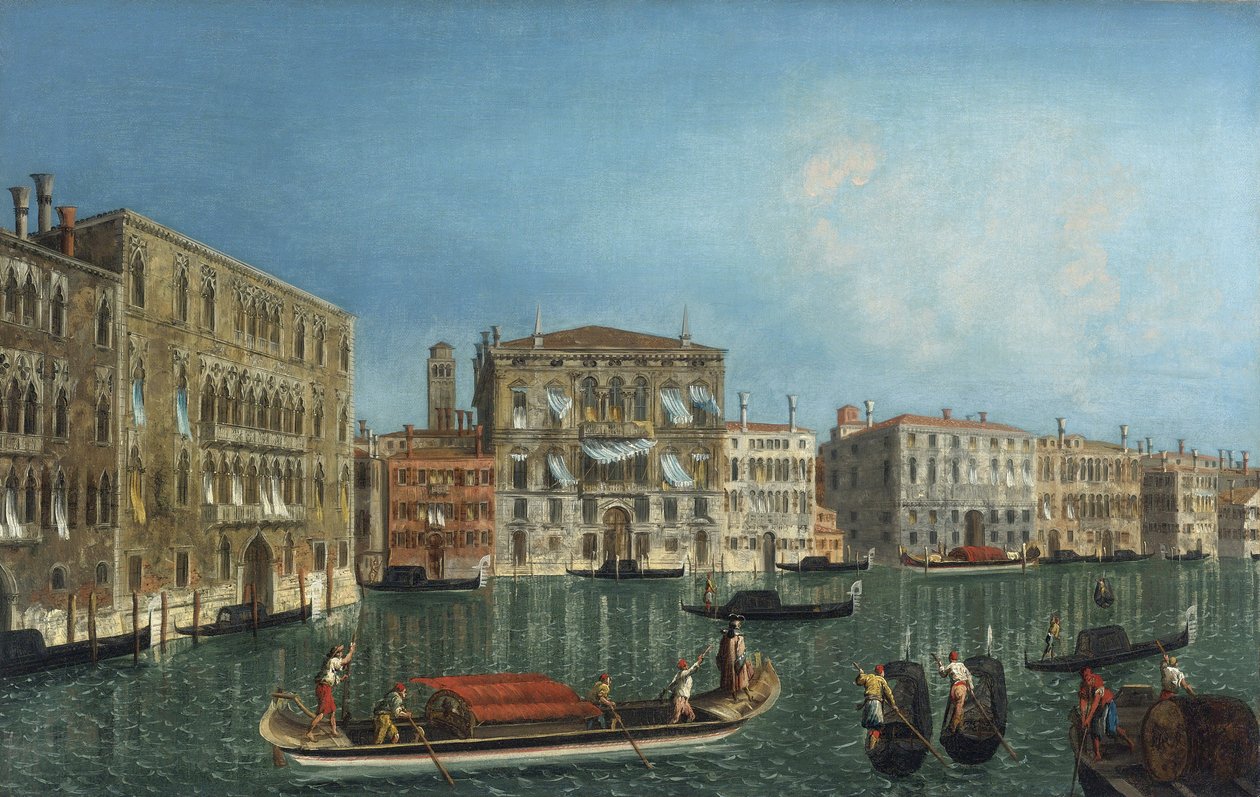 O Grande Canal com o Palazzo Foscari e o Palazzo Balbi par Marieschi, Michele Giovanni de Michele Marieschi