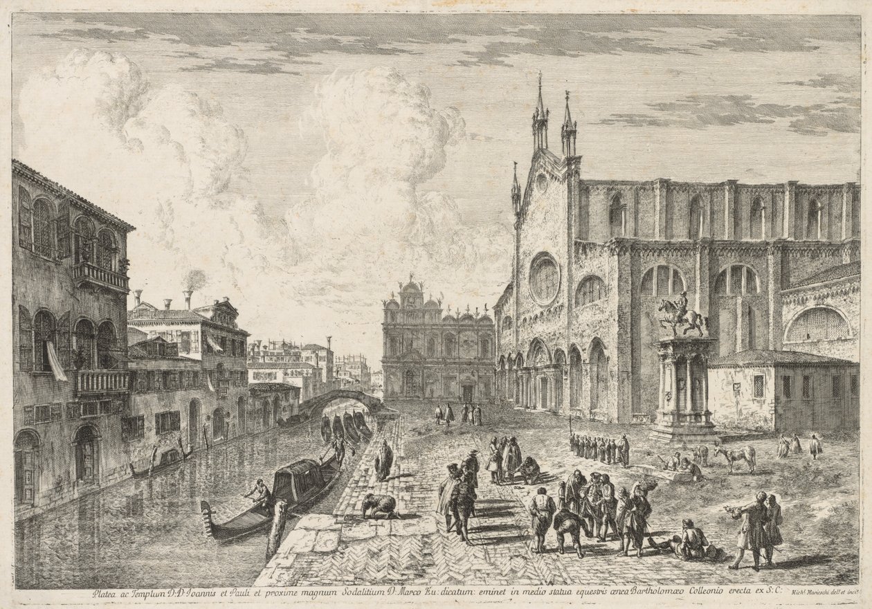 Vistas de Veneza: Campo S. S. Giovanni e Paolo de Michele Marieschi
