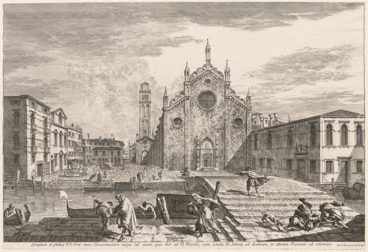Vistas de Veneza: Campo dei Frari de Michele Marieschi