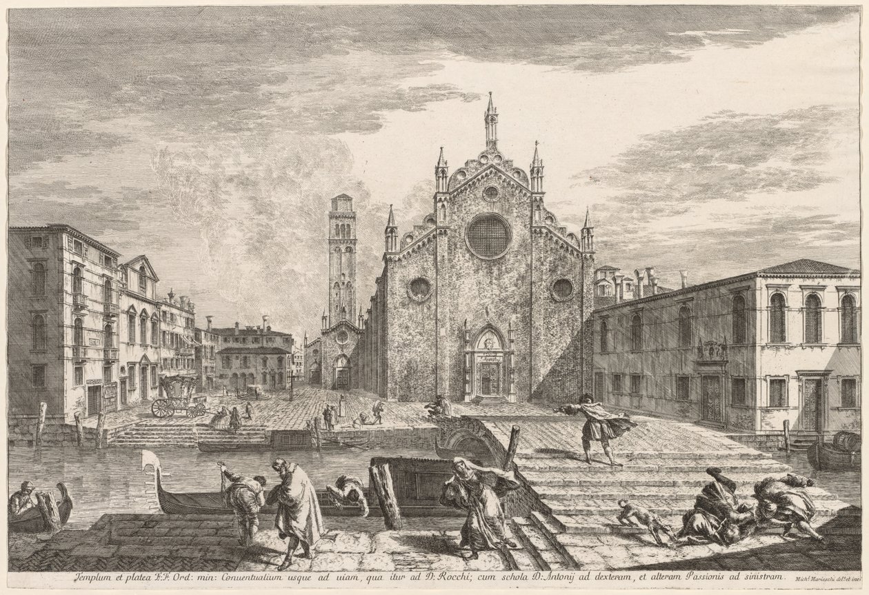 Vistas de Veneza: Campo dei Frari, 1741. de Michele Marieschi