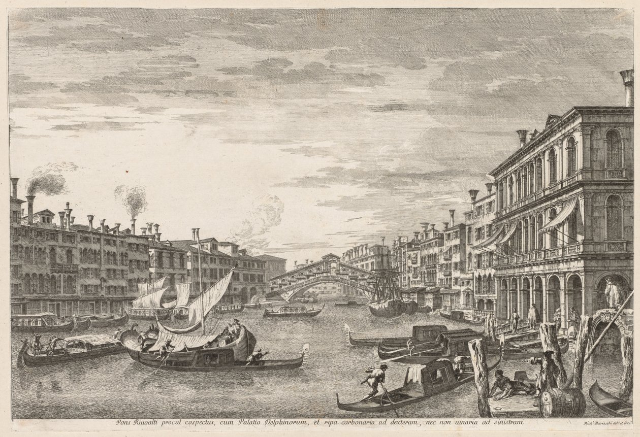 Vistas de Veneza: Rialto, 1741. de Michele Marieschi