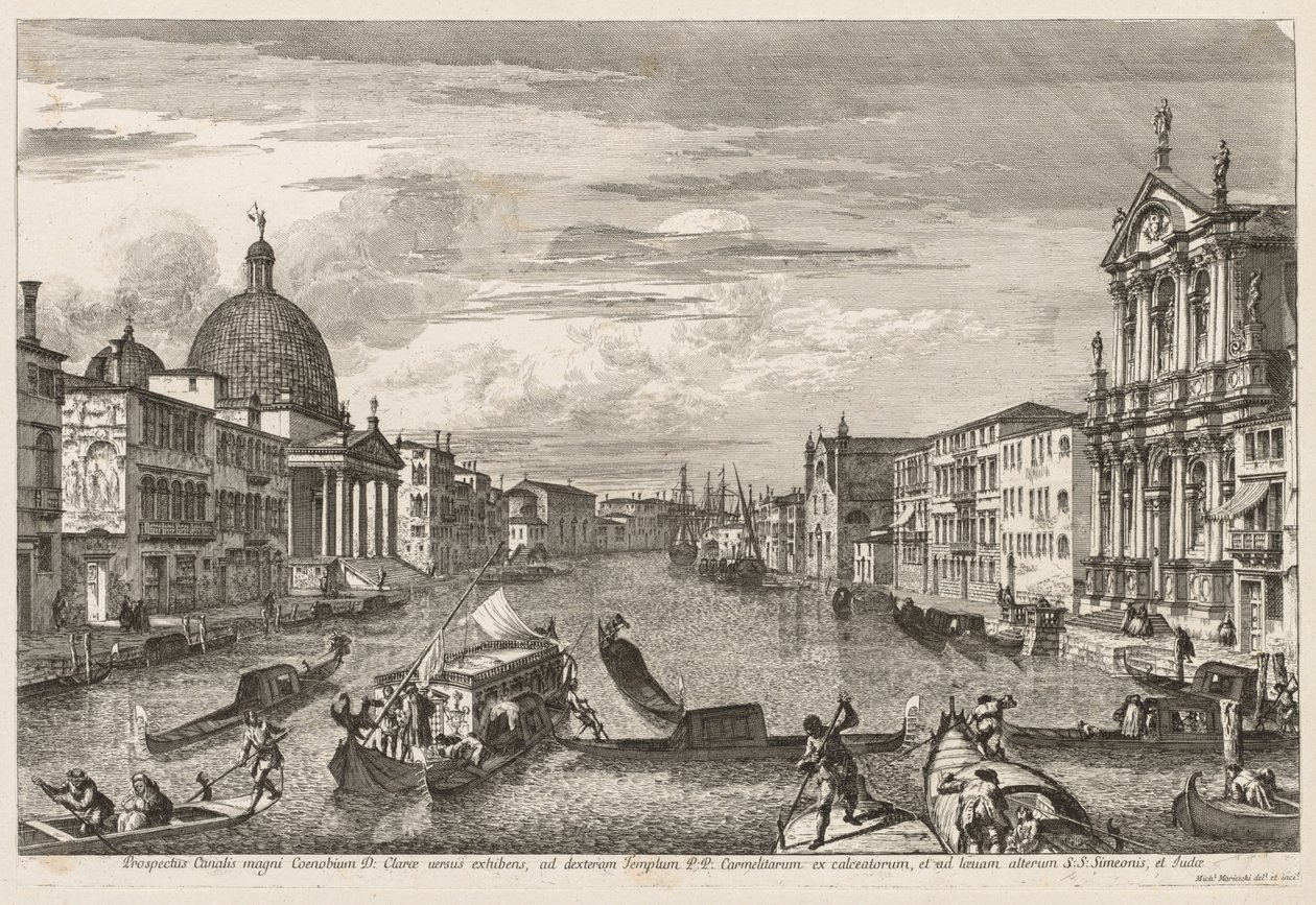 Vistas de Veneza: Santa Chiara, 1741. de Michele Marieschi