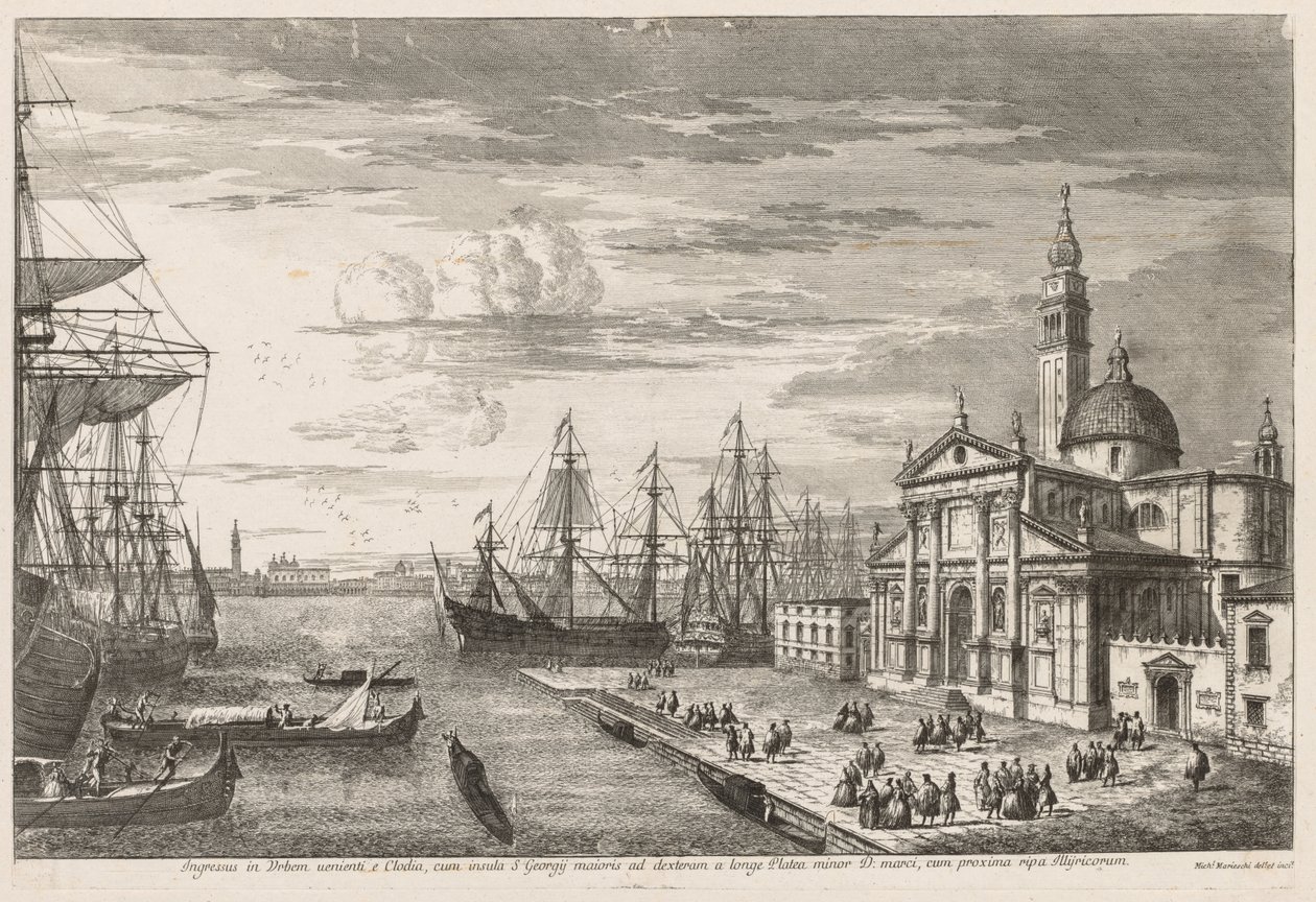 Vistas de Veneza: A Bacia de São Marcos de Michele Marieschi