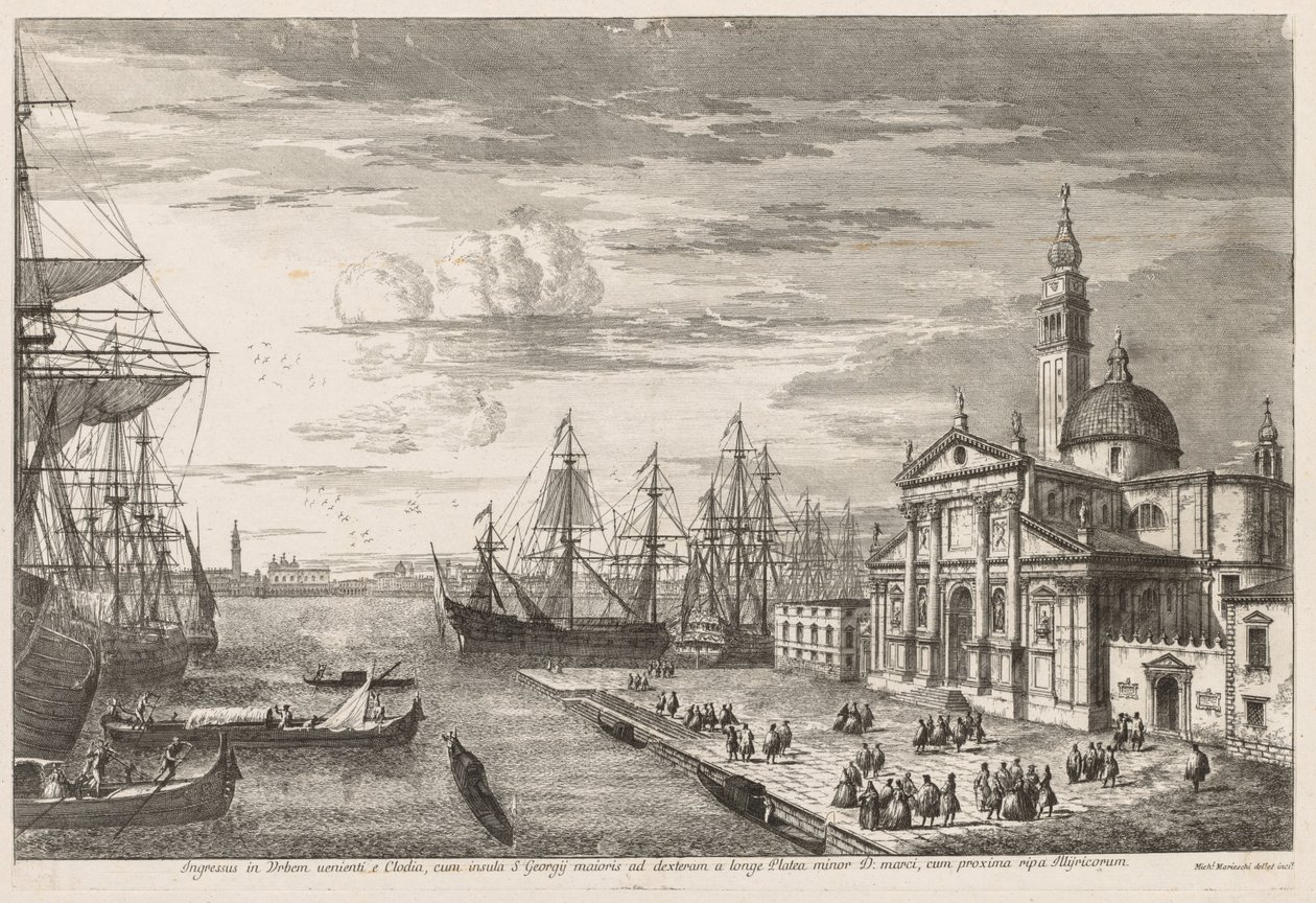 Vistas de Veneza: A Bacia de São Marcos, 1741. de Michele Marieschi