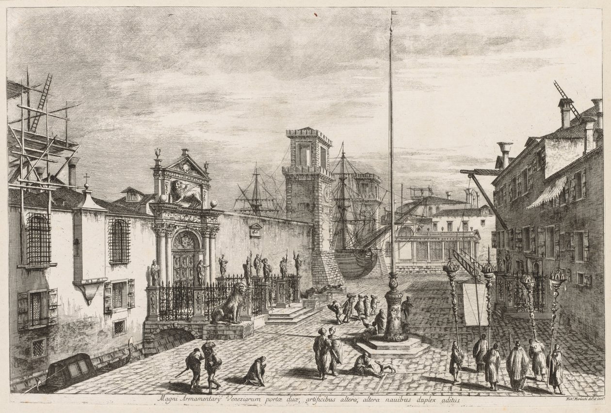 Vistas de Veneza: Os Portões do Arsenal de Michele Marieschi