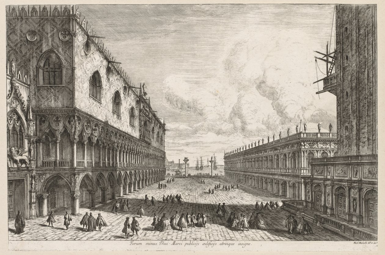 Vistas de Veneza: A Piazzetta de Michele Marieschi
