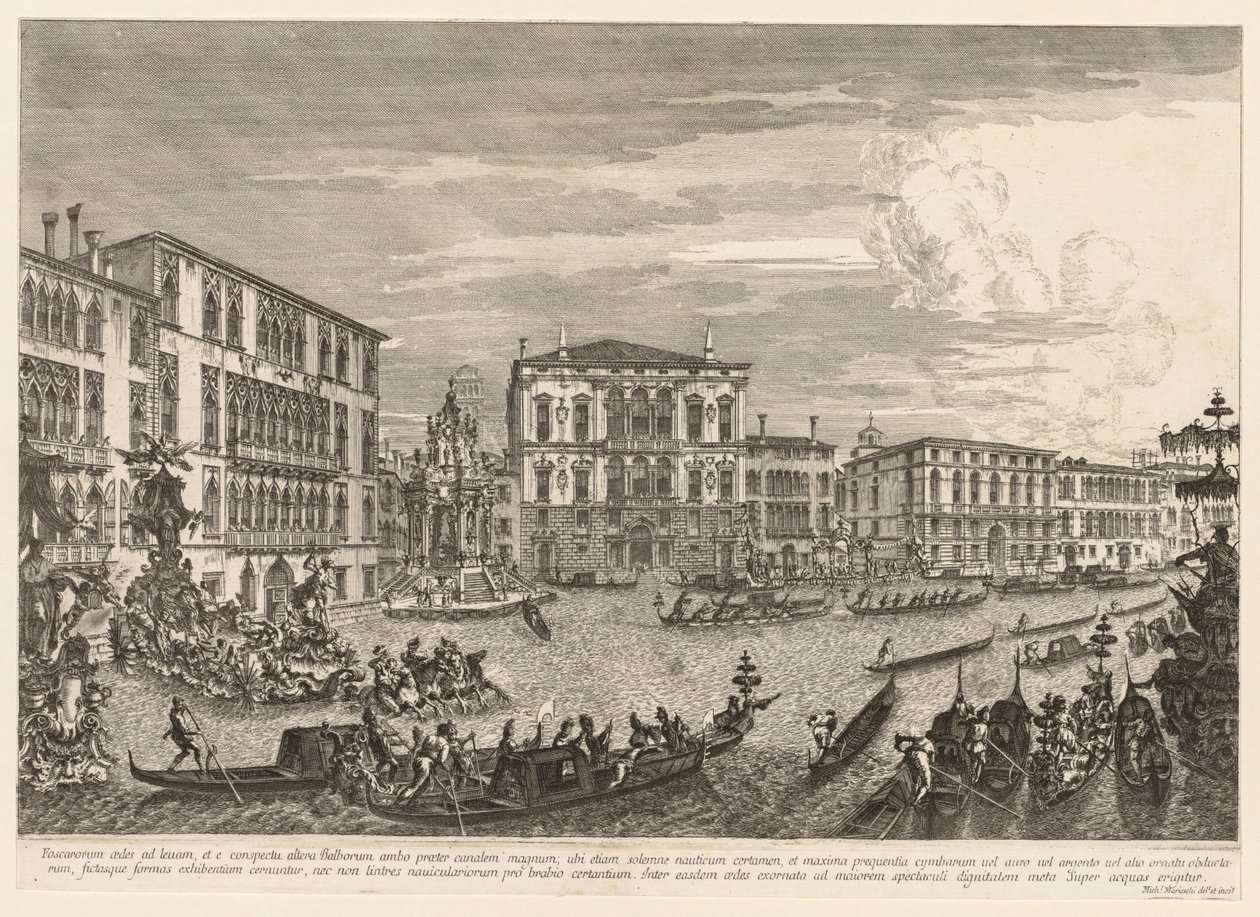 Vistas de Veneza: A Regata, 1741. de Michele Marieschi