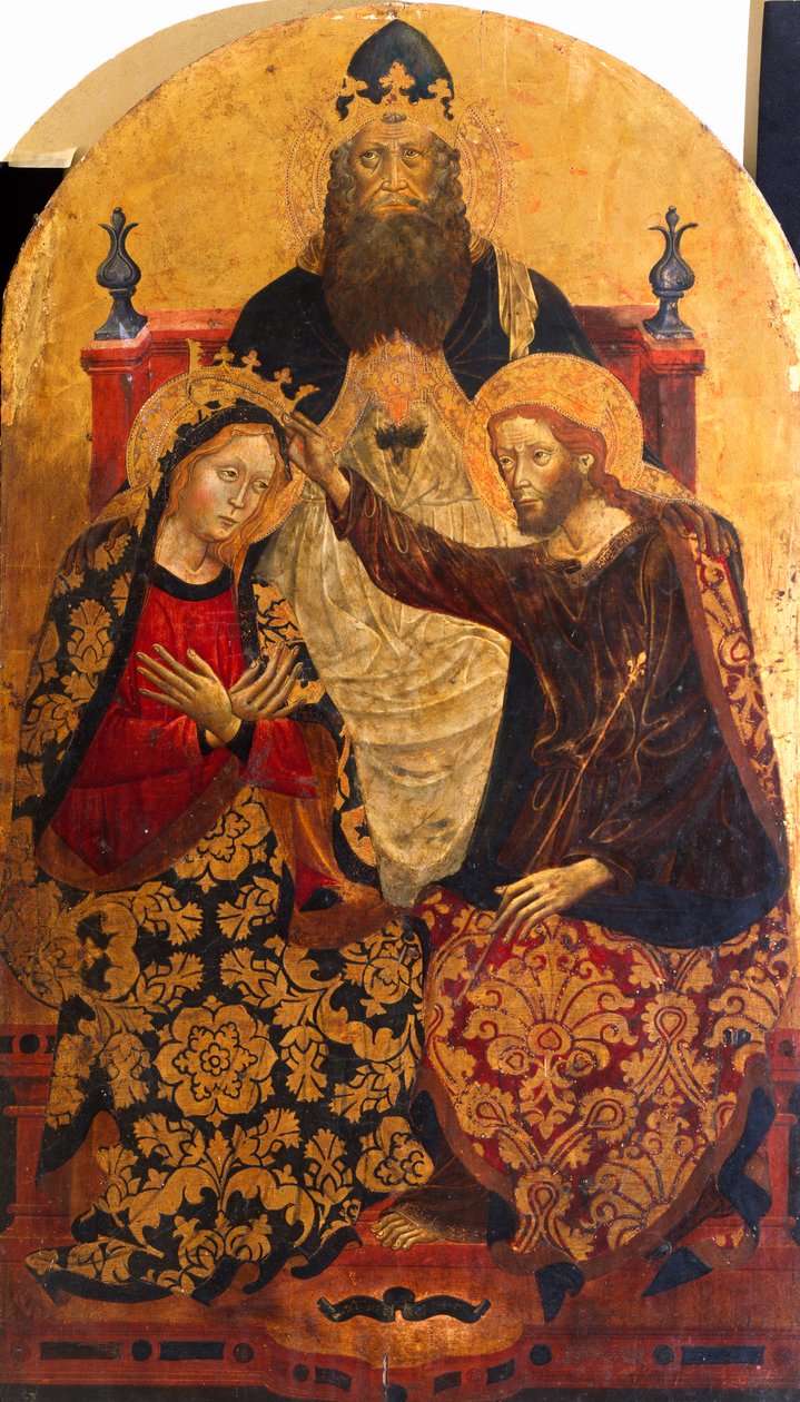 Coroação de Maria por Michele di Matteo da Bologna (activa 1410-1469) de Michele di Matteo da Bologna