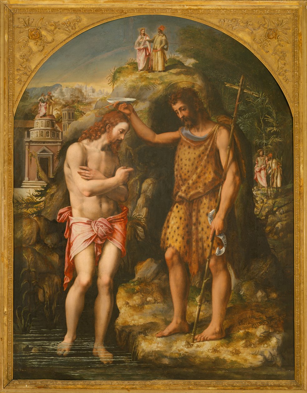 Baptismo e tentação de Cristo (pintura) de Michele di Ridolfo Tosini