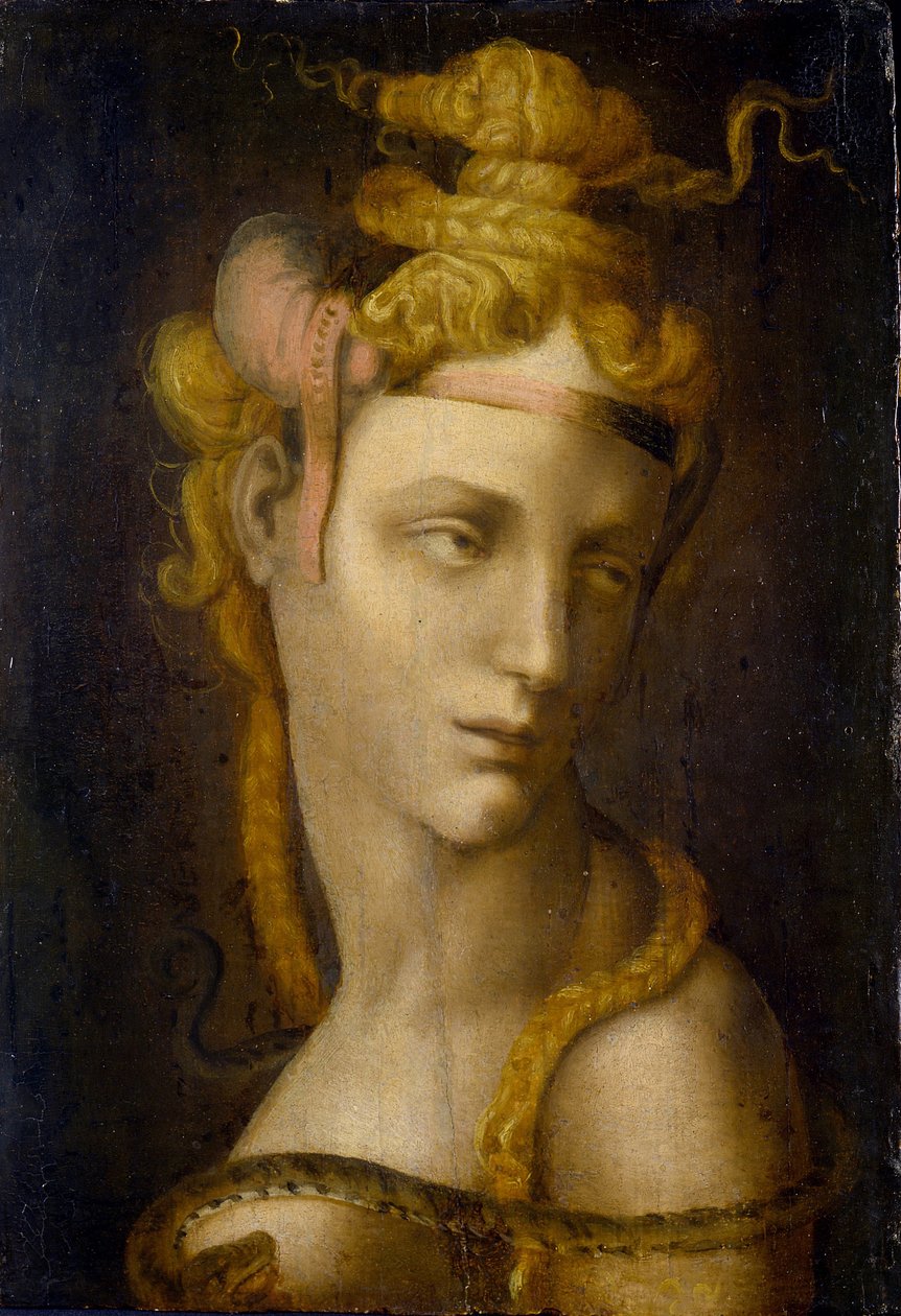 Cleopatre par Tosini, Michele, Circle of (1503-1577). Óleo sobre tela, tamanho : 37x25,7, , Museo Poldi Pezzoli, Milão de Michele di Ridolfo Tosini