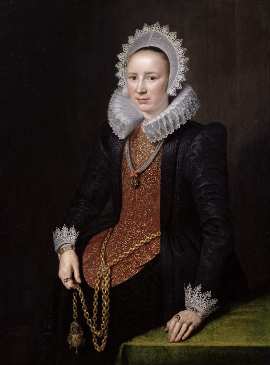 Retrato de uma senhora com idade entre 29 e 1615 de Michiel Jansz van Miereveld