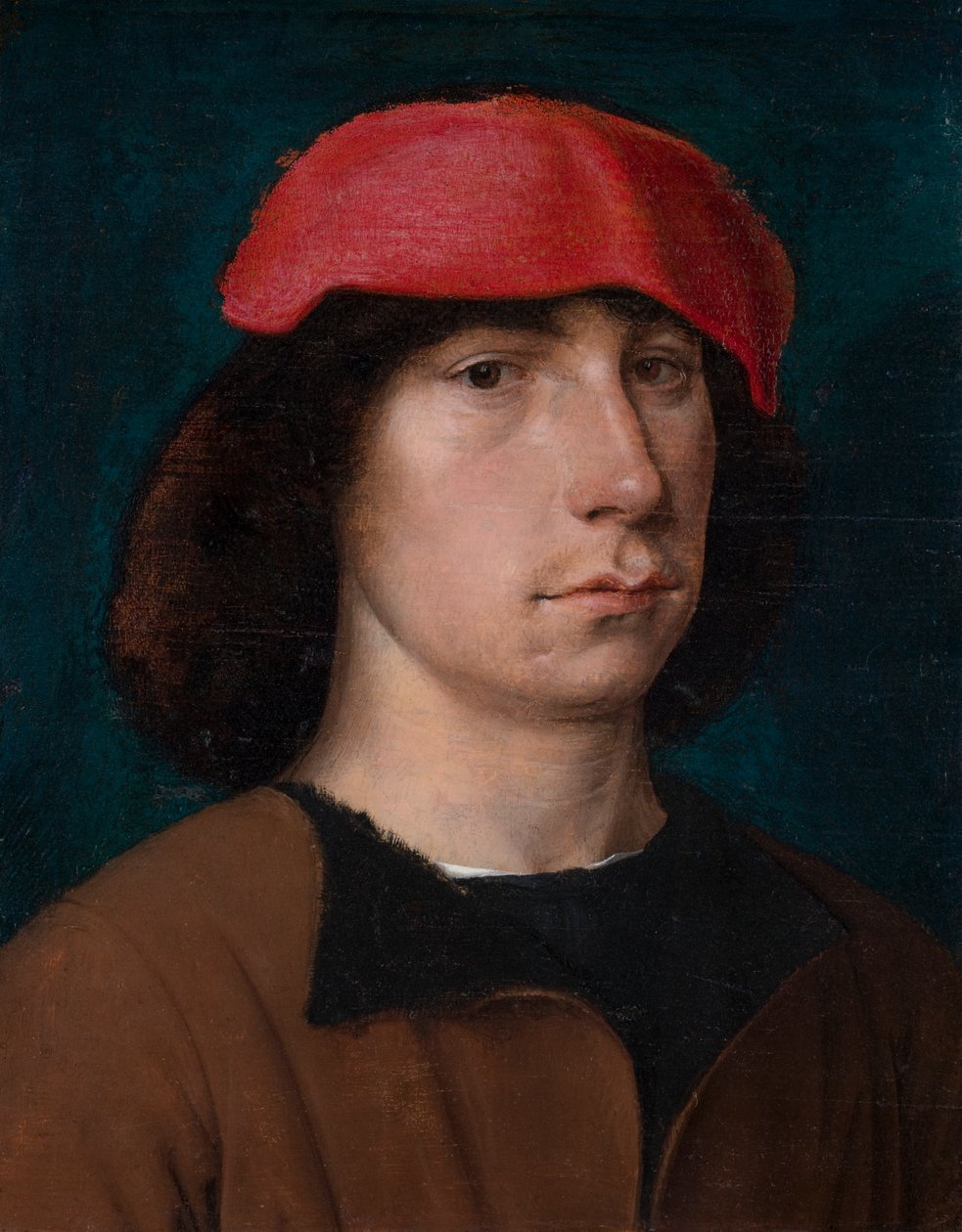 Um jovem em um boné vermelho, c.1512 (óleo sobre painel de carvalho) de Michiel Sittow