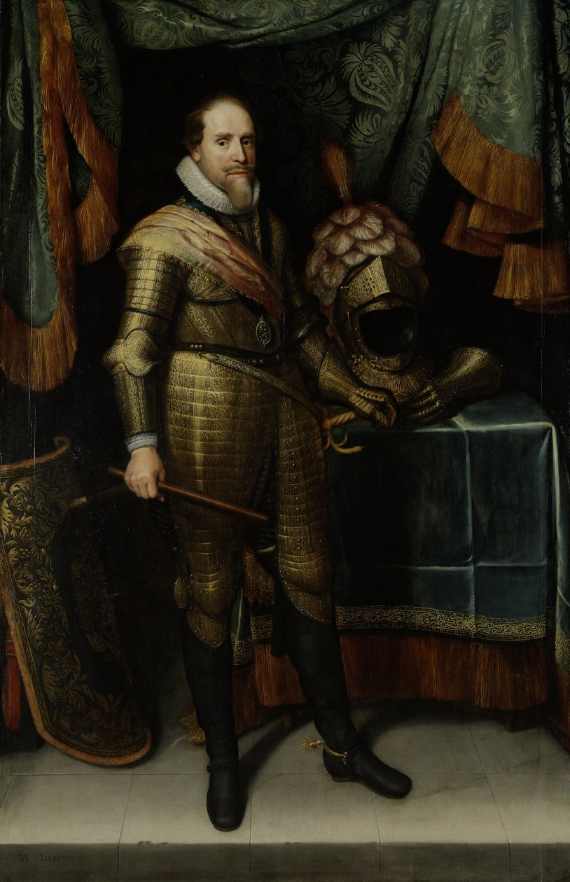 Retrato de Maurício de Nassau, Príncipe de Orange (1567-1625) de Michiel Jansz van Mierevelt