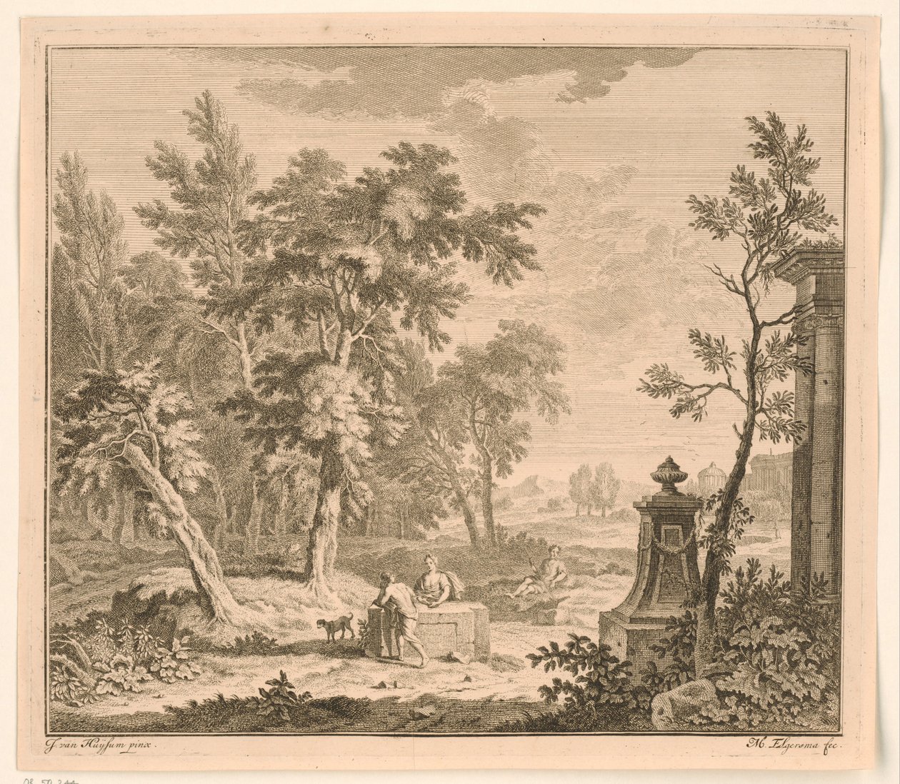 paisagem com pastor Paisagens da Arcádia (título da série) de Michiel Elgersma
