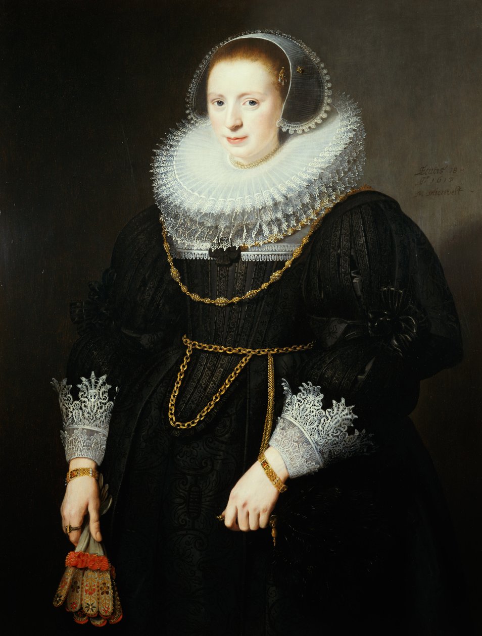 Retrato de uma menina de 18 anos de Michiel Jansz van Miereveld