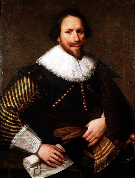 Retrato de um Arquitecto Militar (óleo sobre tela) de Michiel Jansz. van Miereveld