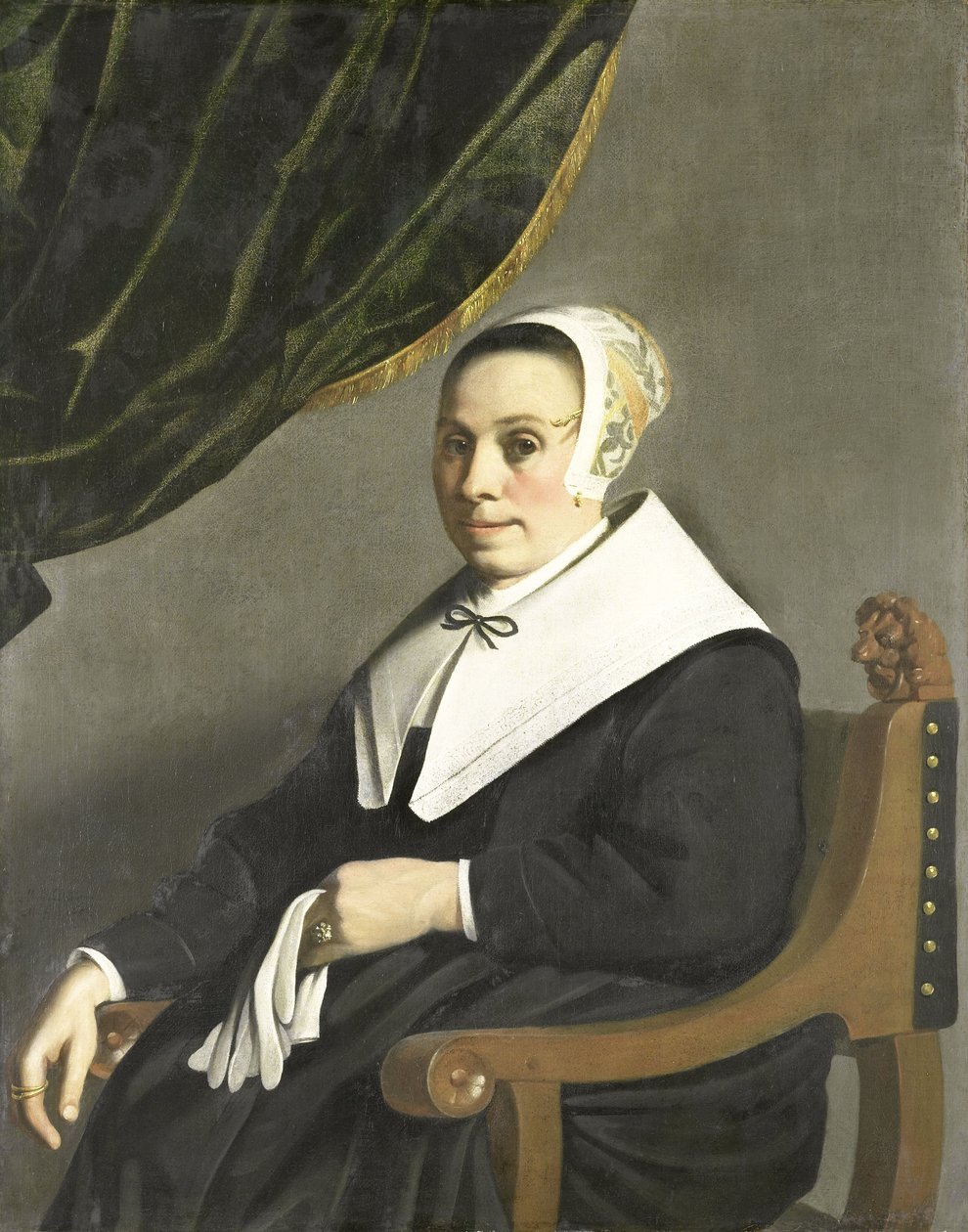 Retrato de uma mulher de Michiel Servaesz (1628-1693) Nouts