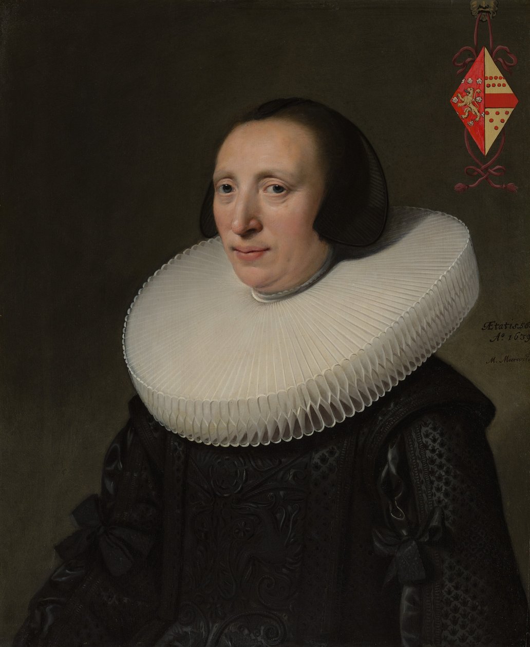 Margaretha van Clootwijk nasceu por volta de 158081, morreu em 1662, esposa de Jacob van Dalen, 1639. de Michiel Jansz van Mierevelt