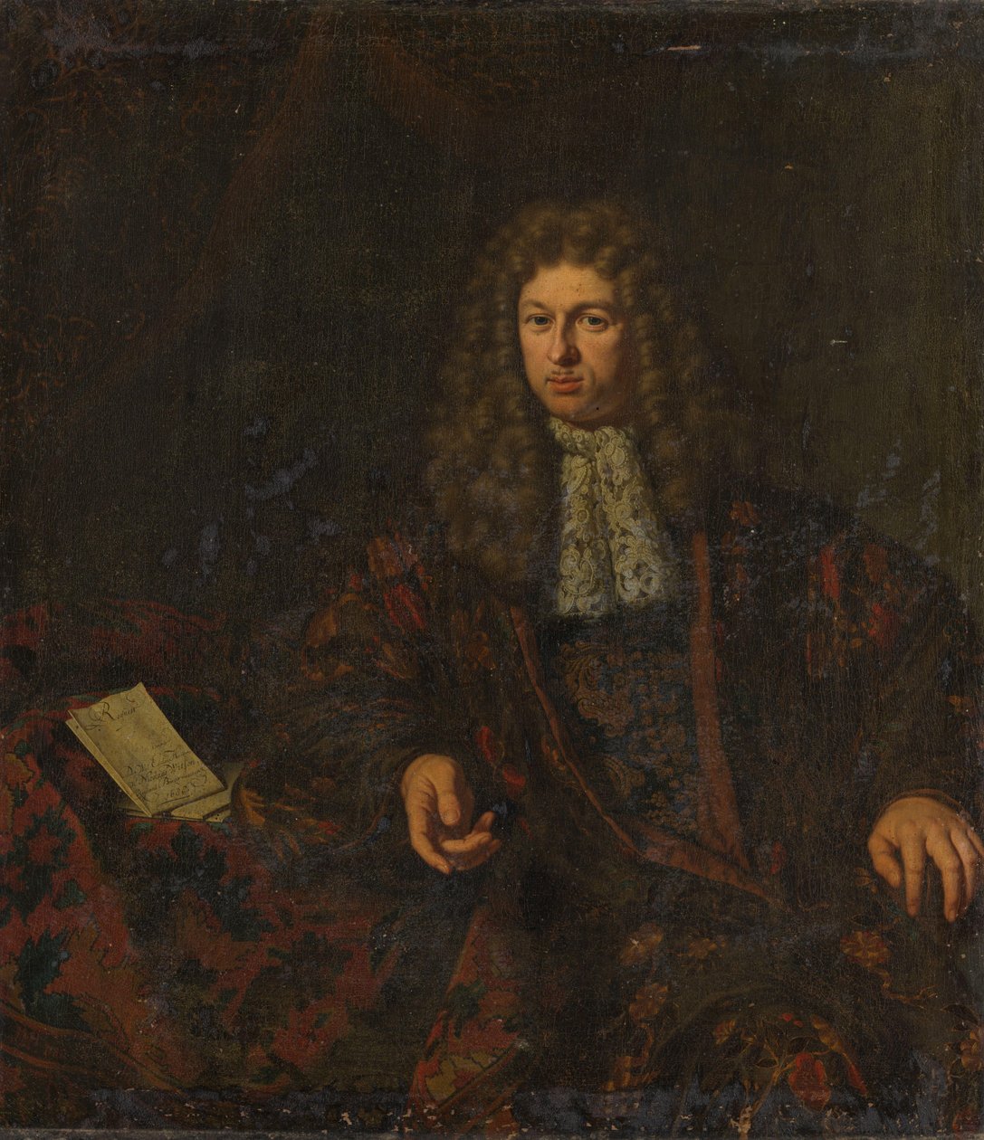 Retrato de Nicolaes Witsen (1641-1717) de Michiel van Musscher (signed by artist)