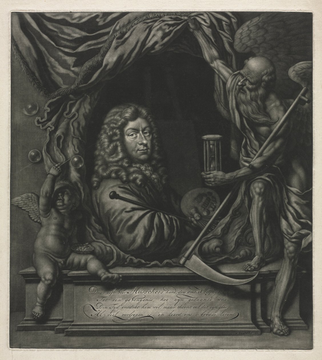 Auto-retrato, 1685. de Michiel van Musscher