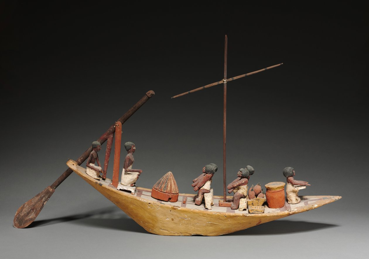 Barco modelo, final da 11ª ao início da 12ª dinastia, 2040-1648 AC de Middle Kingdom Egyptian