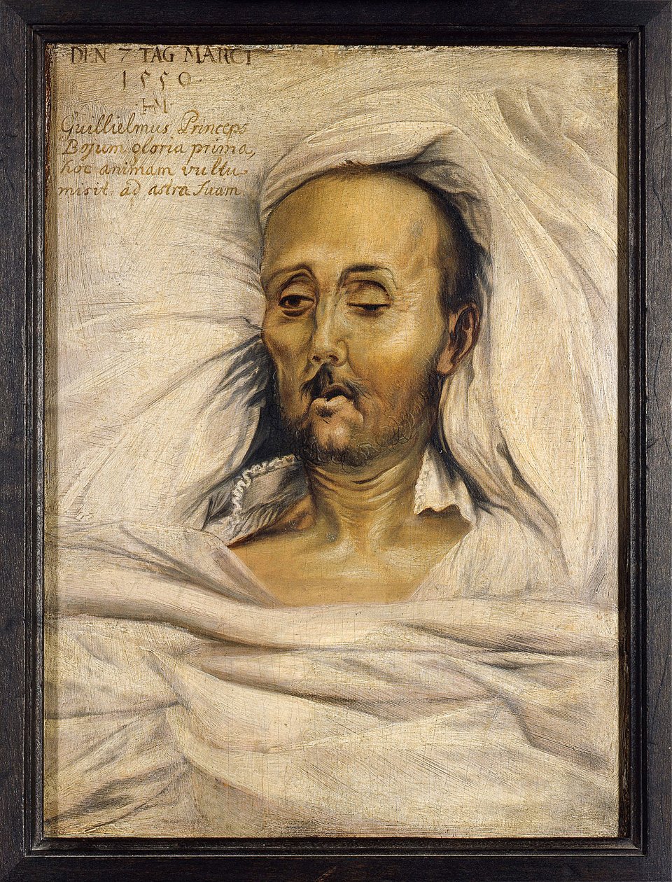 Duque William V da Baviera em seu leito de morte, 1550 de Mielich