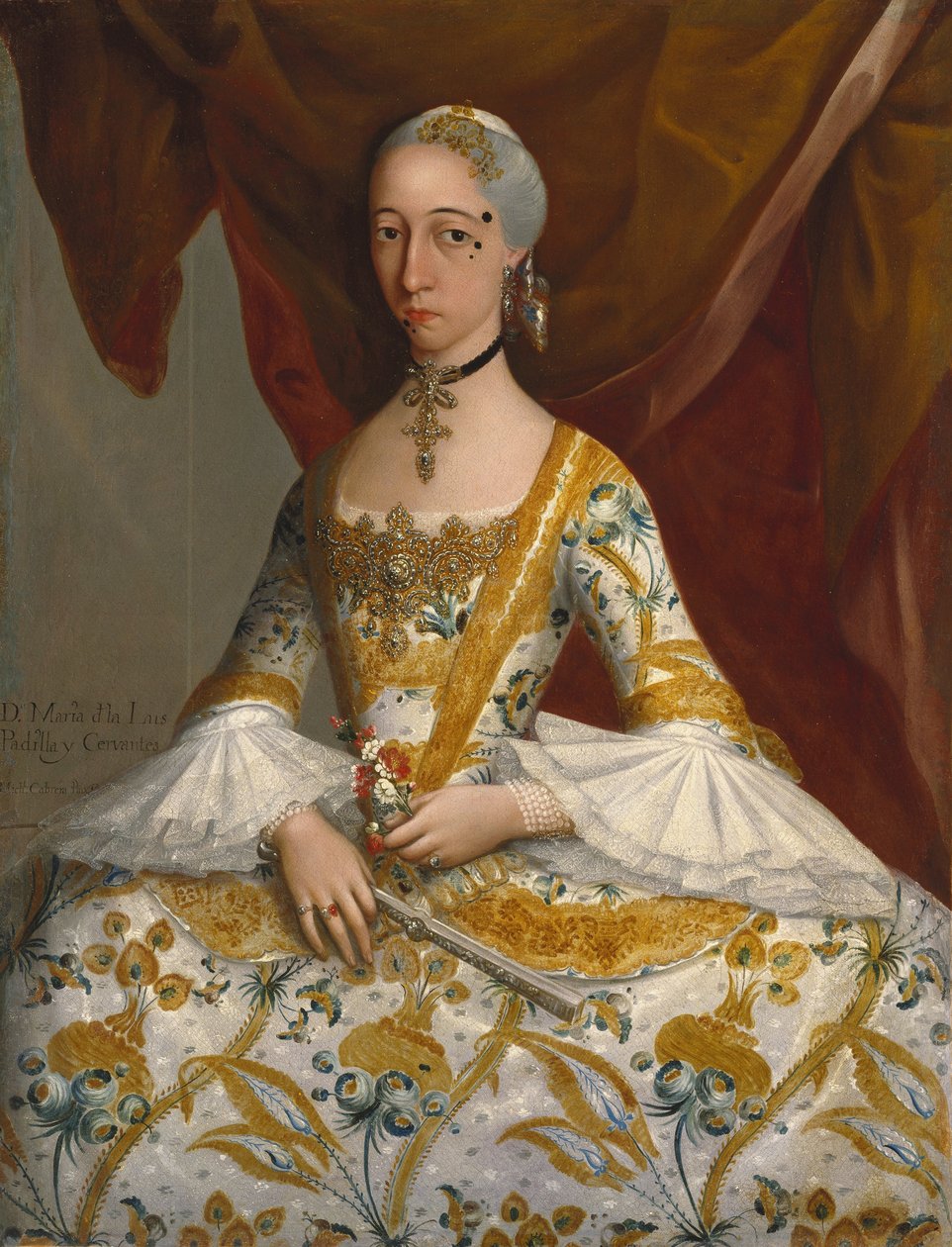 Dona María de la Luz Padilla e (Gómez de) Cervantes de Miguel Cabrera