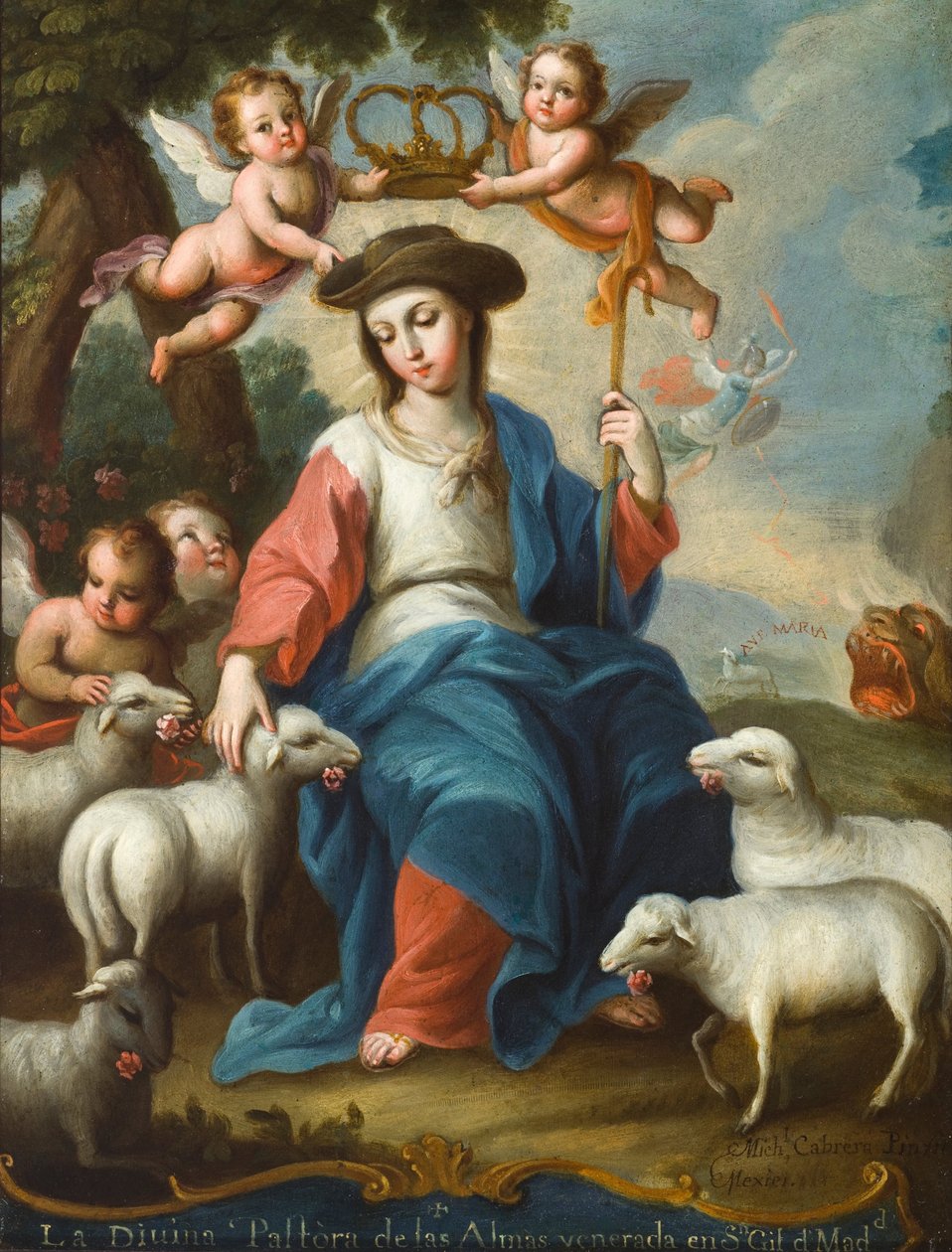 A Pastora Divina (La divina pastora) de Miguel Cabrera