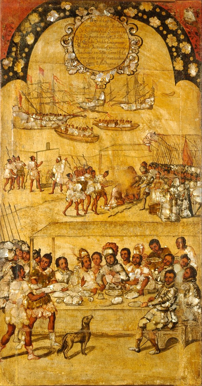 A conquista do México. Tabela I de Miguel Gonzales