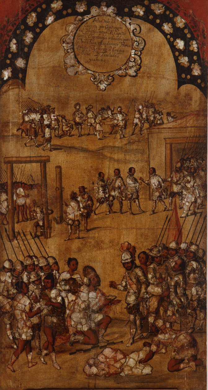 A conquista do México. Tabela III de Miguel Gonzales