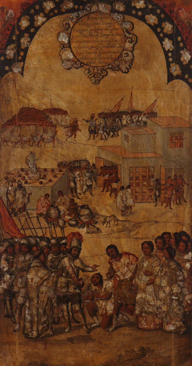 A conquista do México. Tabela VI de Miguel Gonzales