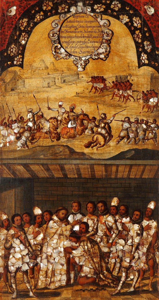 A conquista do México. Tabela XIX de Miguel Gonzales