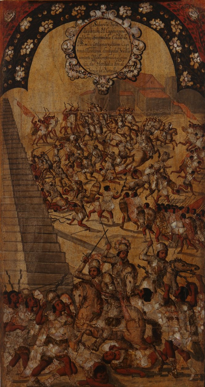 A conquista do México. Tabela XVI de Miguel Gonzales