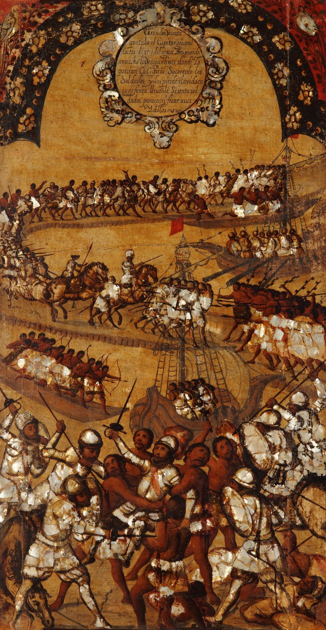 A conquista do México. Tabela XXI de Miguel Gonzales