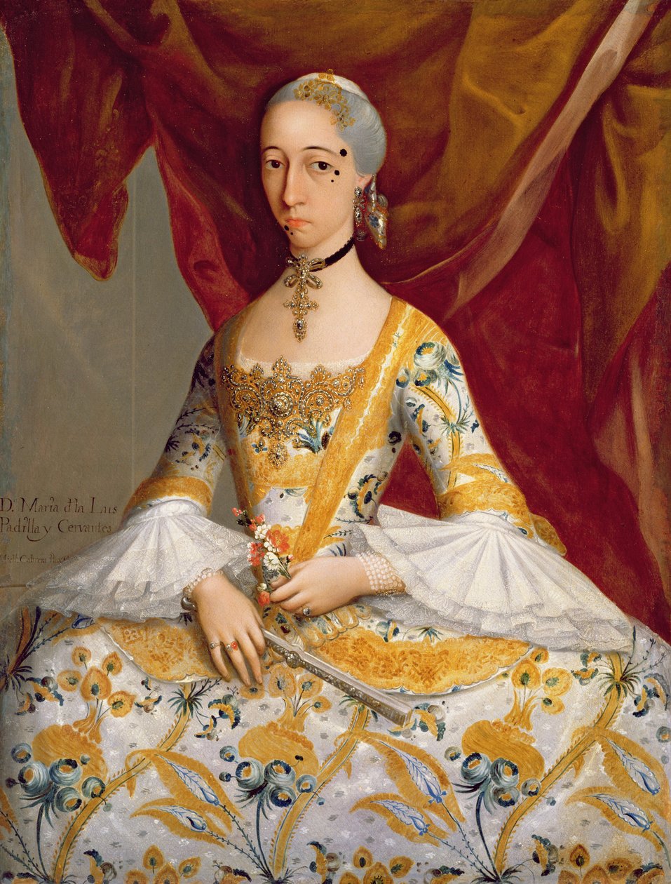 Dona Maria de la Luz Padilla e Cervantes (óleo sobre tela) de Miguel Cabrera