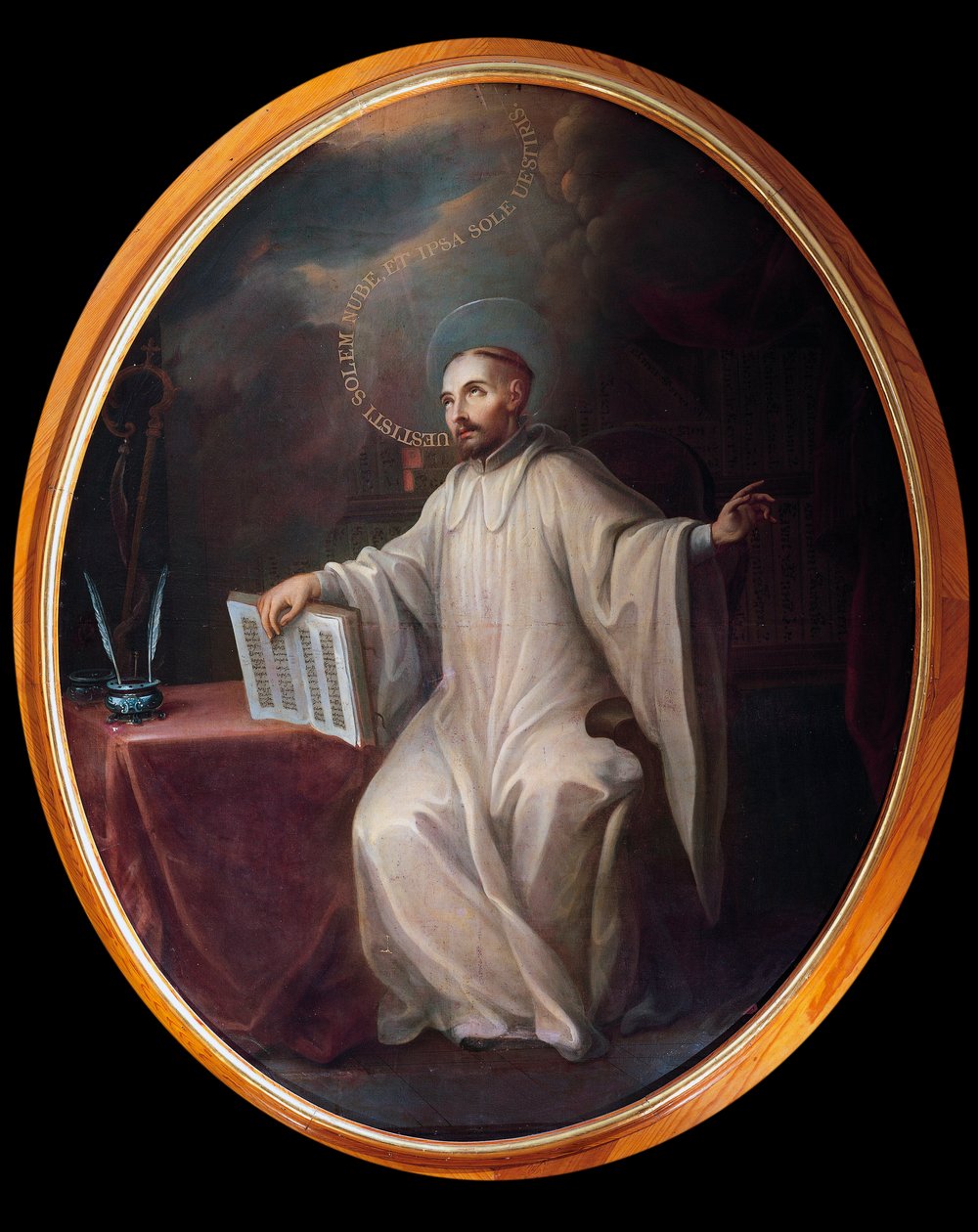 Representação de São Bernardo de Clairvaux (1090-1153) de Miguel Cabrera