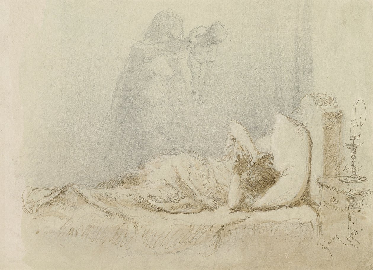 Pesadelo; Pesadelo, 1901 de Mihaly von Zichy