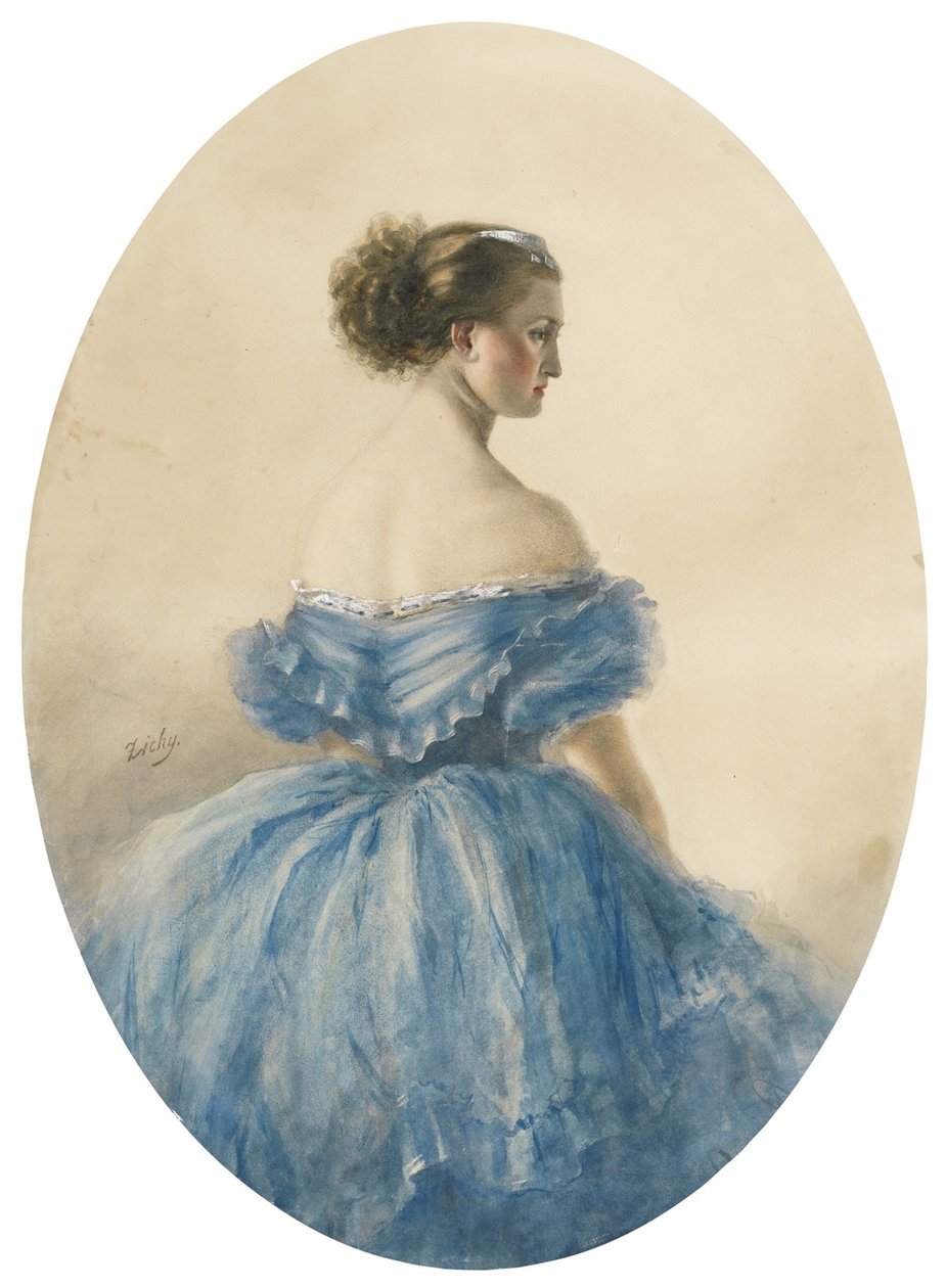 Retrato da princesa Anna zu Sayn-Wittgenstein de Mihaly von Zichy