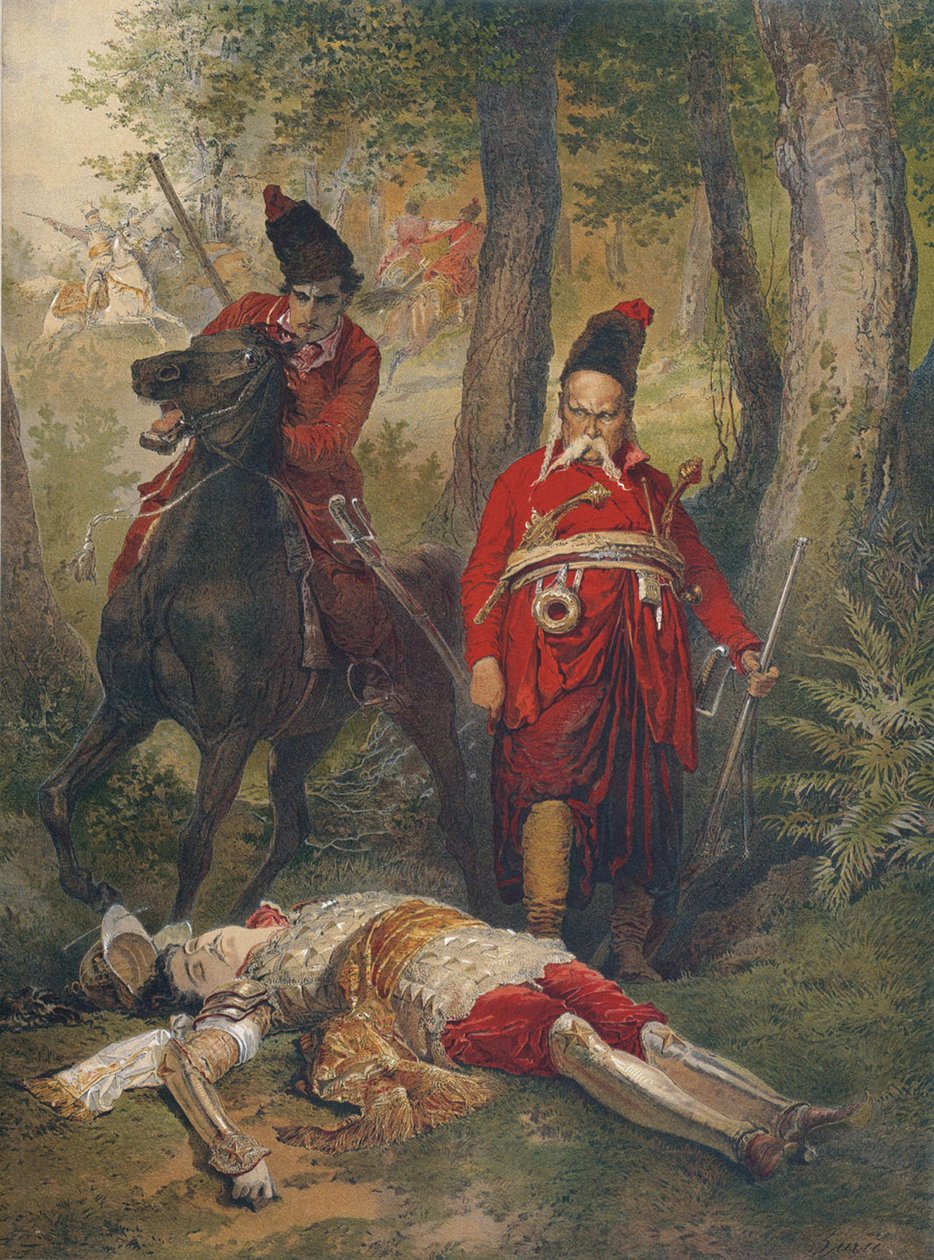 Taras Bulba Ilustração para História de N. Gogol, década de 1890 de Mihaly von Zichy