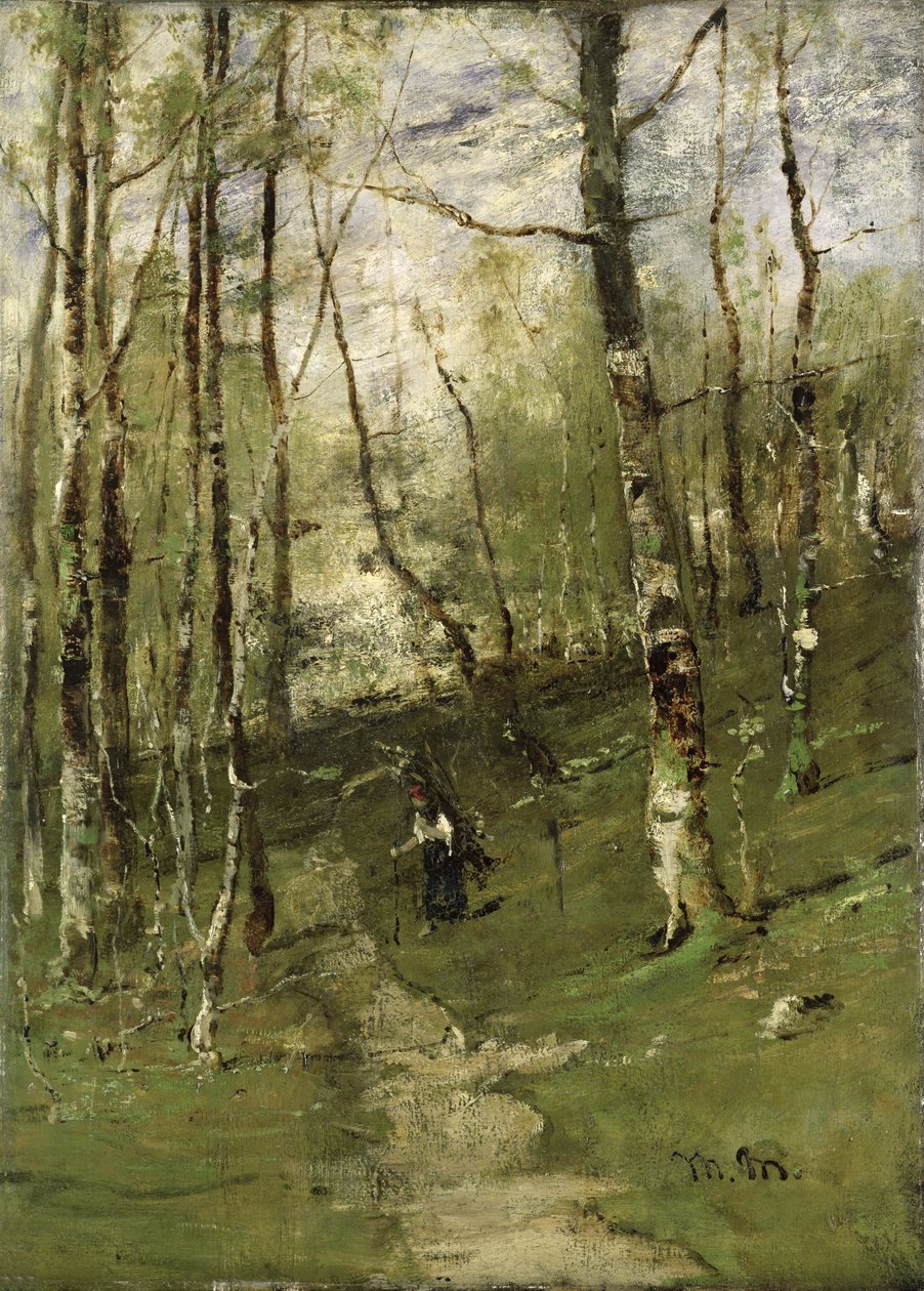 Nas madeiras de Barbizon em 1875 de Mihály Munkácsy