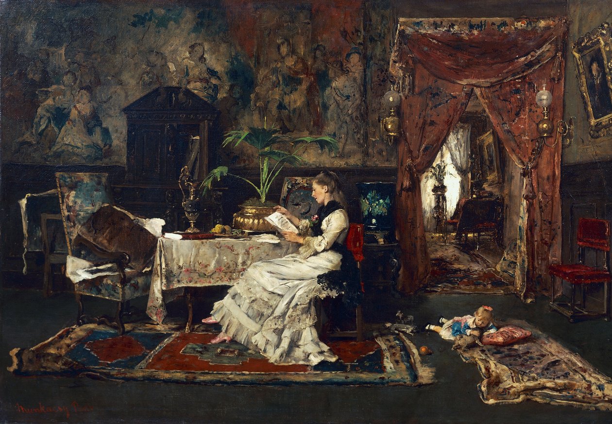 interior parisiense de Mihály Munkácsy