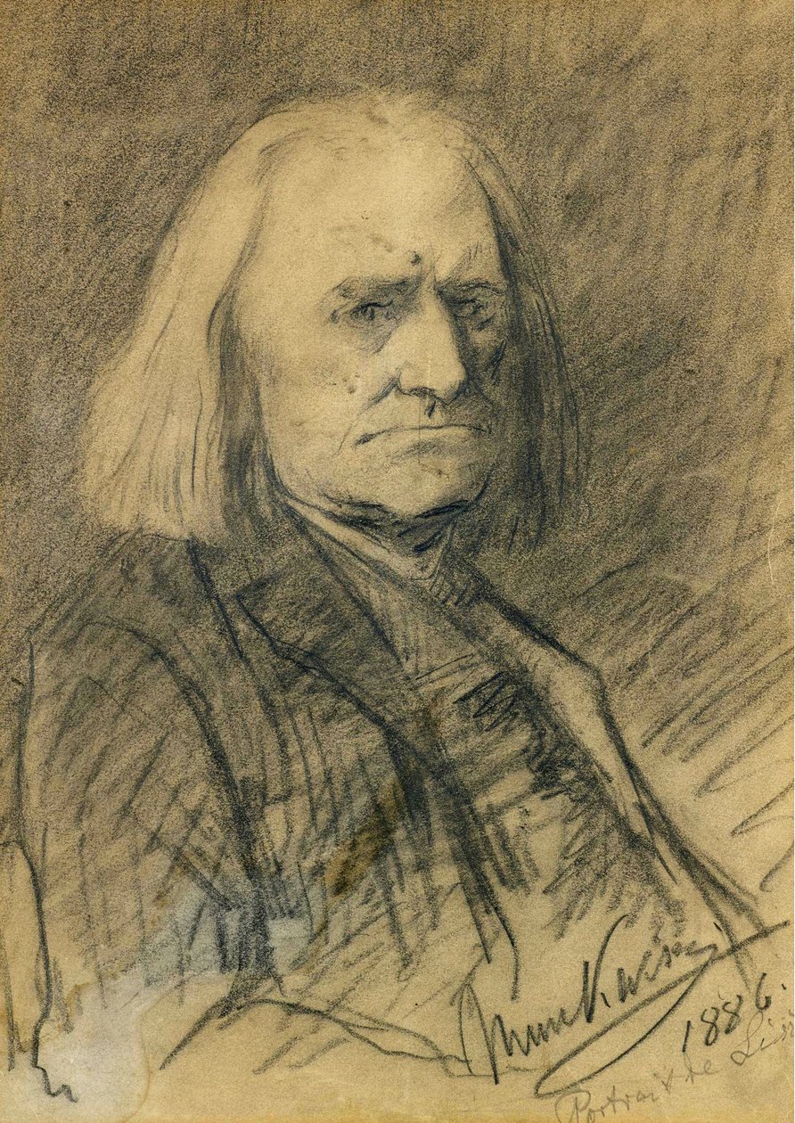 Retrato de Franz Liszt (1811-1886) por Munkacsy, Mihaly (1844-1900) de Mihály Munkácsy