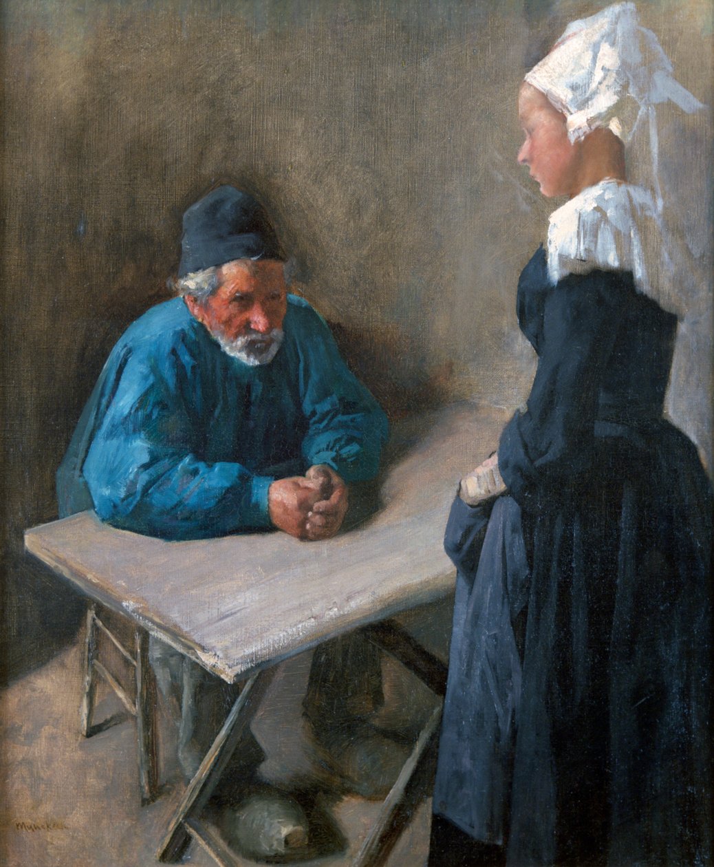 O compromisso da criada, c1864-1900 de Mihály Munkácsy
