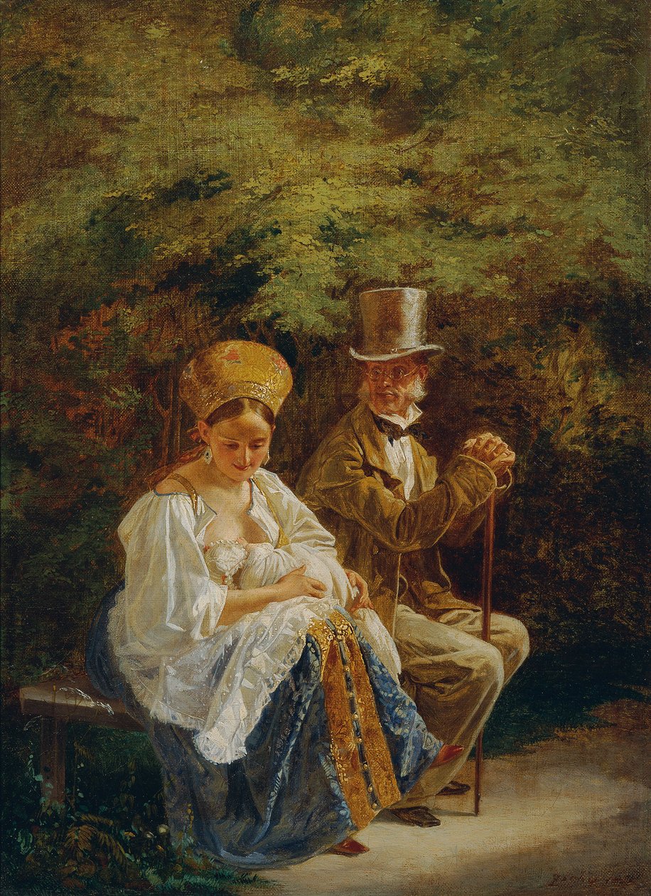 O velho solteiro, 1847-1849. de Mihály Zichy
