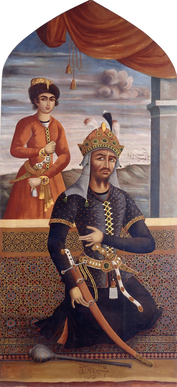Retrato de Afrasiyab, rei de Turan, c.1803-4 de MihrAli