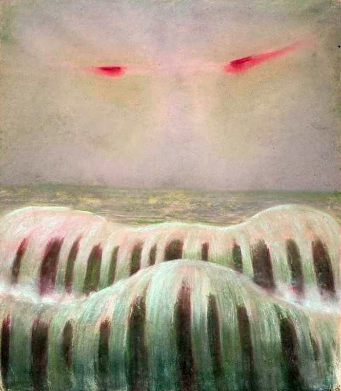 O dilúvio - seascape. de Mikalojus Konstantinas Čiurlionis