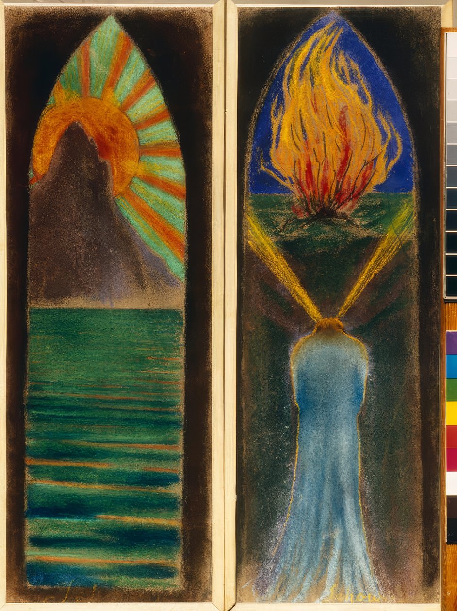 Dois desenhos para vitrais de Mikalojus Ciurlionis