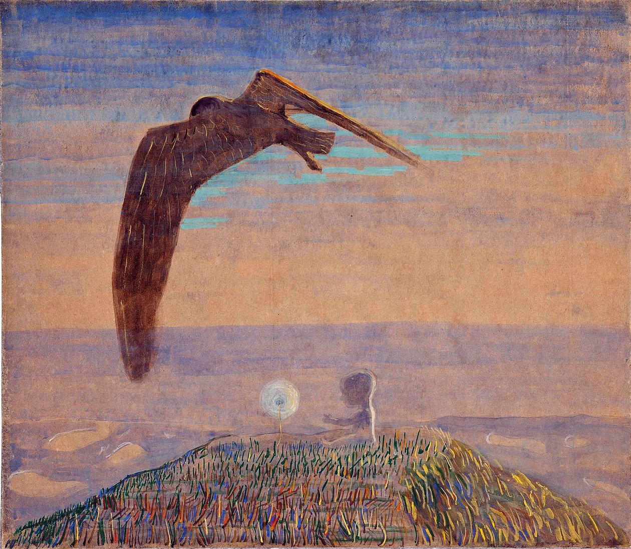 Conto de Fadas II par Ciurlionis, Mikalojus Konstantinas (1875-1911). Tempera sobre papel, tamanho : 62,2x71,9 de Mikalojus Konstantinas Čiurlionis